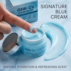 Crema Facial Vegana Antienvejecimiento GHK-CU de Marca Privada 50ml, Cuidado Orgánico con Péptido de Cobre Azul y Nicotinamida Hidratante - Product Image 3