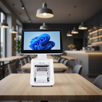 Fabricant de systèmes de point de vente OEM/ODM, machine de paiement automatique de bureau 11,6 pouces, caisse enregistreuse POS avec imprimante 80 mm pour restaurant