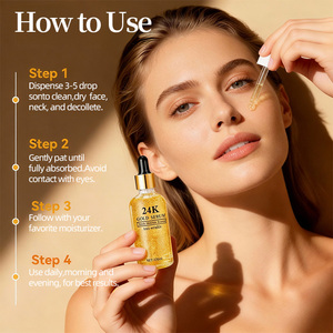 Siero Idratante e Nutriente con Acido Ialuronico e Oro 24K per la Cura del Viso, Prodotti di Bellezza per Etichetta Privata - Product Image 3