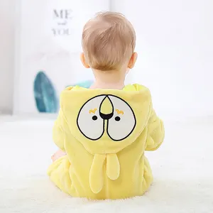 MICHLEY Unisex Yellow Parrot Jumpsuits Lovely One Piece New Born Clothing Baby Boys' Rompers Girls