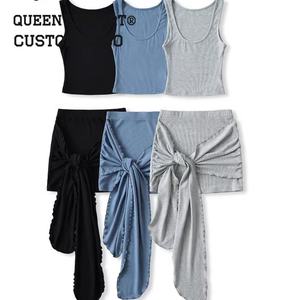 2025 superventas conjunto de Jogger estilo Safari para mujer hasta la rodilla 160 gramos Casual algodón Coord conjuntos Logo Panel tamaño libre gimnasio invierno estampado - Product Image 2