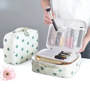 Portátil Viagem Vanity Case Cosmetic Pouch Dot Moda Maquiagem Kit Box com Maquiagem Tote Bag