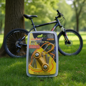 Mini Folding Hex Key Set H2 H2.5 H3 H3.5 H4 H5 6Pc Tool Kit For Bike Repair - Product Image 2