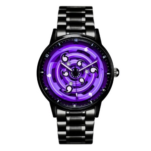 Nuevo Reloj de Cuarzo para Hombre con Esfera Giratoria de Lujo, Diseño Moderno en Morado - Product Image 1