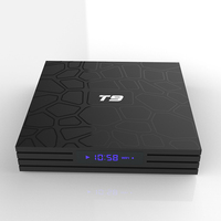 Ranboda Boîtier TV Android IPTV T9 de haute qualité, Free-to-air, 4 Go de RAM, 32 Go de ROM, Quad Octa Core