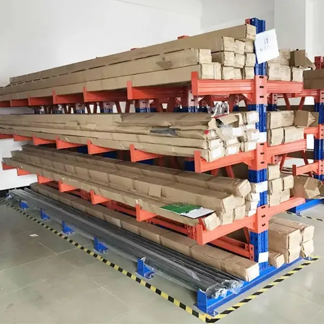 Pijp Heavy Duty Cantilever Palletplank Instrual Stapelrekken Systeem Staal Hout Magazijn Rack Lange Arm Plank