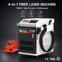 Machine de soudage au laser à fibre portative refroidie par eau 1500W 2000W 3000W pour l'acier inoxydable, l'aluminium et les métaux