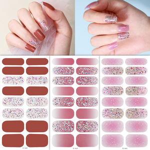 3D brillant <span class=keywords><strong>flocon</strong></span> <span class=keywords><strong>de</strong></span> <span class=keywords><strong>neige</strong></span> dégradé Popping paillettes poudre ongles autocollants facile à appliquer Style français étincelle ongles enveloppes fournisseur d'ongles - Product Image 2