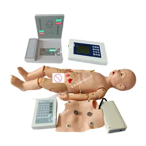 หุ่นพยาบาลเด็ก ACLS ที่ครอบคลุม CPR ECG, การกระตุ้นหัวใจด้วยไฟฟ้า, แบบจําลองการฝึกอบรมการสั่นท่อให้เข้าจังหวะ