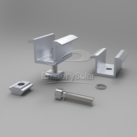 Supports de montage de panneaux solaires en aluminium Empery de haute qualité, très demandés, pour toit, sol et carport, avec pince intermédiaire