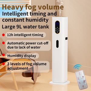Umidificatori camera da letto aggiornamento 9L umidificatori a nebbia fredda con umidistat, umidificatore d'aria silenzioso grande stanza, umidificatore vegetale - Product Image 1