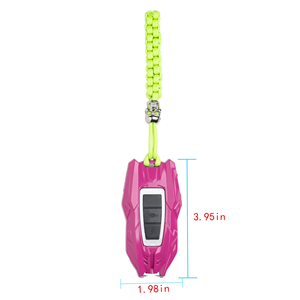 ไฟฉายพกพา Pink Edc สำหรับป้องกันตัว พร้อมสายคล้องสีเขียว ตัวไฟพลาสติก แสงสีขาว ของขวัญส่งเสริมการขาย - Product Image 2