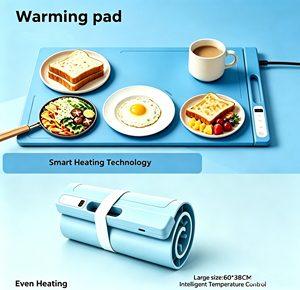 New Trending Factory Supply Warming <strong>Tray</strong> Panel Heater 30-120℃ Temp Control Easy to Clean up Silicone Kitchen Gadget - Product Image 1