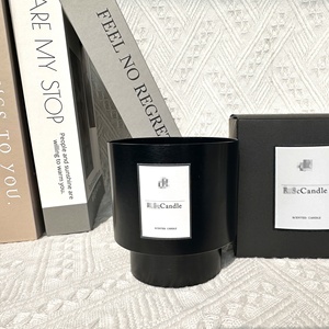 <span class=keywords><strong>Velas</strong></span> aromáticas de cera de soja con tarro de Metal negro con logotipo personalizado, <span class=keywords><strong>velas</strong></span> de aromaterapia de lujo <span class=keywords><strong>para</strong></span> decoración del hogar, <span class=keywords><strong>bodas</strong></span> y vacaciones - Product Image 2