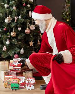 24 Cajas <span class=keywords><strong>de</strong></span> Regalo Navideñas con Diseño <span class=keywords><strong>de</strong></span> Papá Noel, Muñeco <span class=keywords><strong>de</strong></span> Nieve, Reno, Elfo, Alce, Cajas para Galletas y Dulces Navideños, Suministros <span class=keywords><strong>de</strong></span> Decoración para Fiestas Navideñas - Product Image 6