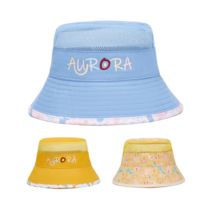 Summer Cotton Mesh Windproof Rope Outdoor Children Fisherman Hat Bucket Hat - Product Image 3