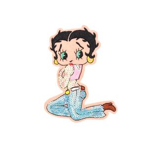 Bán Buôn Betty Boop Thêu Sắt Trên Các Bản Vá Lỗi Tùy Chỉnh Chất Lượng Cao Thêu Vá Cho Quần Áo Hat - Product Image 2