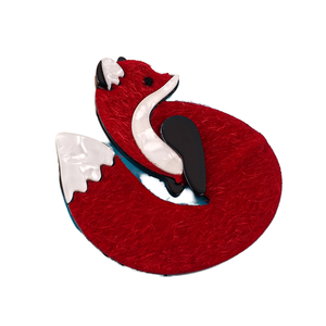 2024 petit renard motif résine broche mignon médaille pour hommes femmes enfants pour fête mariage fiançailles à la mode idée <span class=keywords><strong>cadeau</strong></span> - Product Image 2