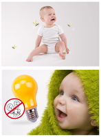 Ampoule LED anti-moustiques sans danger pour la santé, culot E27, indice de protection IP44, garantie de 2 ans, lumière blanc chaud, AC175-265V, destructeur d'insectes
