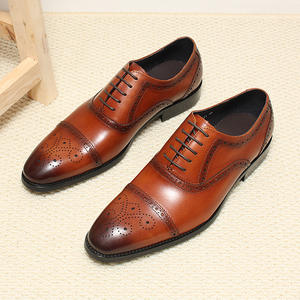 New designer men's business shoes, fashionable cowhide high-quality office shoes, men's wedding shoes, men's formal <b>dress</b> shoes - Product Image 3