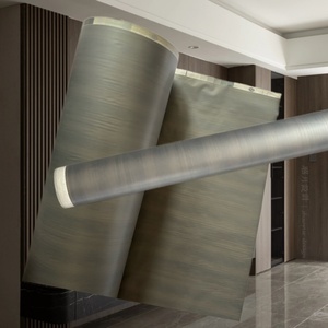 Directo de fábrica gris oscuro realista grano de madera fina lámina de estampado en caliente engrosada resistente a los arañazos para MARCO DE FOTOS Panel de pared - Product Image 1