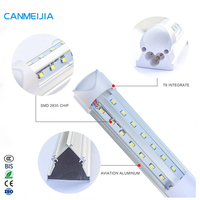 Tube LED T8 intégré en forme de V de 2 pieds, 3 pieds, 4 pieds, 18W, 27W, 36W, avec couvercle transparent, design extensible, tube LED 18W, tube LED T8