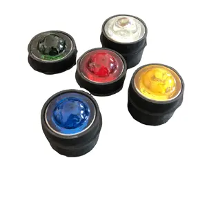Blue green red yellow 50mm non tempered glass curb markers, CE Color Glass Road Stud