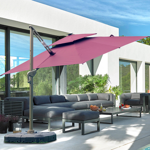 <span class=keywords><strong>Parasol</strong></span> de jardin <span class=keywords><strong>grande</strong></span> <span class=keywords><strong>taille</strong></span>, nouveau design, imperméable, avec éclairage LED solaire, structure en aluminium, pour mobilier d'extérieur - Product Image 4