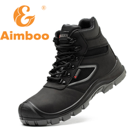 Chaussures de sécurité de travail pour hommes AIMBOO, respirantes, à embout en acier, anti-écrasement, Zapato De Seguridad