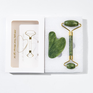 Alat Pijat Wajah Jade <span class=keywords><strong>Roller</strong></span> Berkualitas Tinggi Anti-Penuaan, Kit Penyembuhan Kristal Kuarsa - Product Image 4