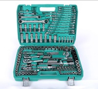 151 pièces outils à main CR-V pour réparation automobile jeu de douilles de 1/4 pouces clé dynamométrique à cliquet Combo pour usage domestique Support personnalisable OEM
