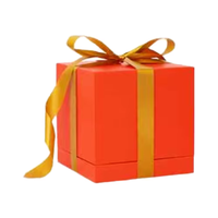 Boîte cadeau surprise en carton carré DIY avec papillon volant et tête de rose artificielle pour anniversaire, fête des Mères, fête des Pères