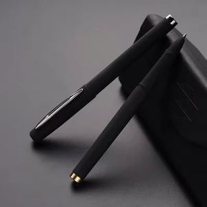 Plastic Black Pens <b>Set</b> With Matt Frosted Finish Wholesale Custom Logo Colored Advertising Promotional Gift Gel Ink Pen - Product Image 3