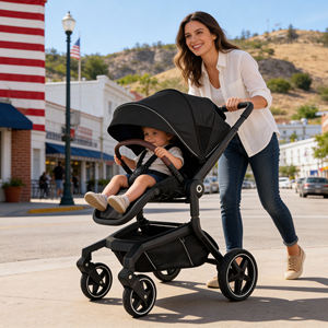 Poussette bébé pliable ultralégère de dernière génération avec certificat EN1888, confortable pour les enfants de 3 ans, compatible avec les sièges <span class=keywords><strong>auto</strong></span> - Product Image 1