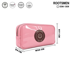Pochette de Maquillage Brillante pour Femme avec Miroir, en Cuir PU, 22x4x11cm, Fermeture Éclair, Fine, pour Voyage, Rangement, Logo Personnalisé, OEM, ODM, Faible Coût - Product Image 1