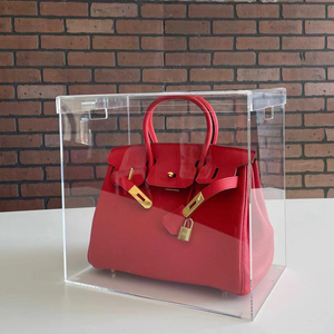 Xinkeda <span class=keywords><strong>Acrylic</strong></span> Túi xách hiển thị hộp rõ ràng Túi xách lưu trữ hộp trong suốt sang trọng <span class=keywords><strong>Acrylic</strong></span> Túi trường hợp cho hiển thị - Product Image 5