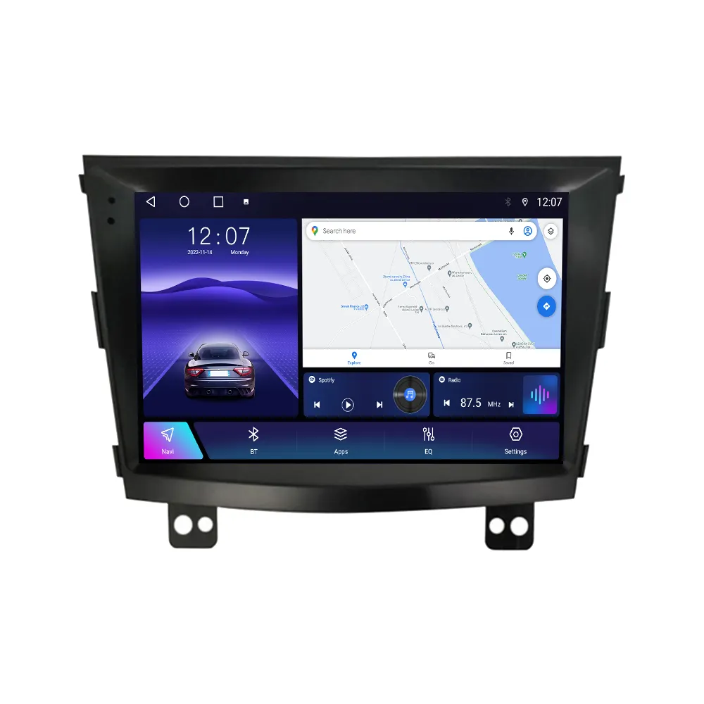 Navifly potencia de audio auto radio android contrôle para coche voiture pour Ssangyong Tivolan 2014-2017 tv écran tactile intelligent