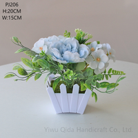 QIDA vente en gros artificielle soie herbe fleur arbre bonsaï luxe décor à la maison petite plante en pot en plastique pour une utilisation en extérieur pour le mariage