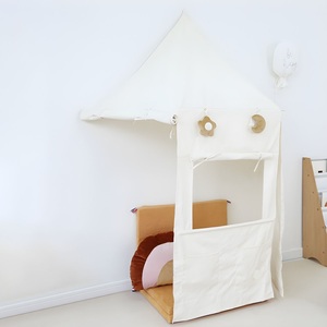 <span class=keywords><strong>Tenda</strong></span> a Mezzaluna in Tela di Cotone 100% Pieghevole Facile da Montare <span class=keywords><strong>Tenda</strong></span> da Gioco Quadrata in Tessuto Bianco per Interni ed Esterni - Product Image 6