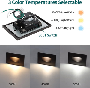 Système d'éclairage LED encastré mural pour escaliers, design moderne, en aluminium, pour la sécurité des couloirs domestiques - Product Image 3