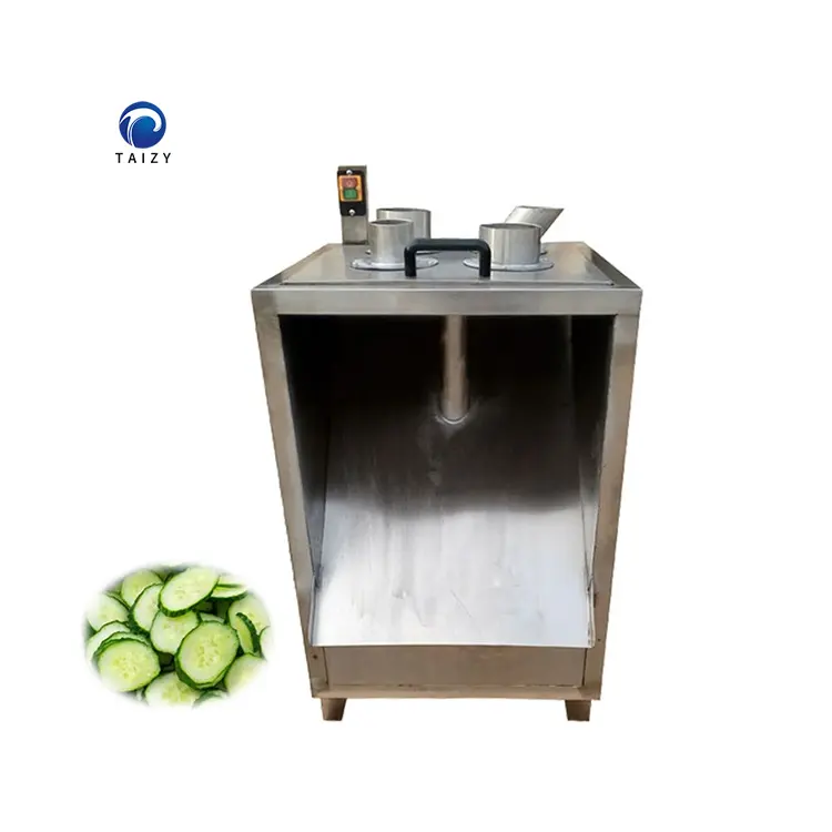 Máquina automática para cortar y cortar en cubitos verduras, patatas fritas, pepino, zanahoria, cortadora de rebanadas