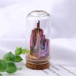 Ornement décoratif de spécimen en métal de cristal minéral coloré Autre produit artisanal en cristal Minerai de bismuth naturel Pierre brute - Product Image 6