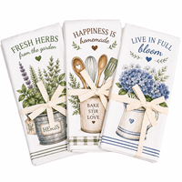 Essuie-tout de cuisine en coton imprimé personnalisé, motif aquarelle boulangerie pain olive, serviette décorative