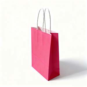 Sacs en papier cadeau en gros KM, sacs d'emballage en papier kraft avec logo personnalisé, avec poignée pour la promotion des achats - Product Image 3