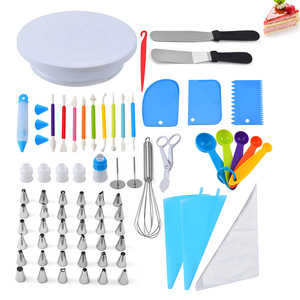 Hot 63Pcs 66Pcs 70Pcs 80Pcs Piping Bags Spatulas <strong>Cake</strong> Stand Turntable Baking Supplies Gift <strong>Cake</strong> Decorating <strong>Kit</strong> - Product Image 2