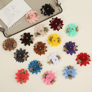 Fleur artificielle fraîche multicouche DIY style européen-américain pour coiffure de mariée, pince à cheveux, broche, serre-tête, accessoire en polyester - Product Image 1