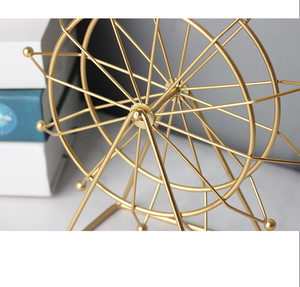 Ornamento da Tavolo per Mobile TV in Metallo a Forma di Ruota Panoramica, Stile Nordico Moderno Minimalista, Regalo Artigianale - Product Image 6