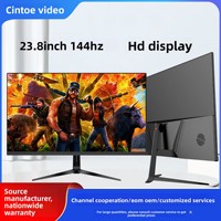 Monitor LCD da 24 Pollici per Uso Internazionale, Tempo di Risposta 5ms, Ingressi VGA, Montaggio a Parete, Display IPS Piatto HD per Gaming, Ufficio e Business