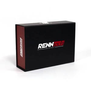 Hotsale Custom Logo Magnetic Flip <b>Box</b>: <b>Black</b> & Red Branded Premium Gift/Cosmetics Packaging - Product Image 1