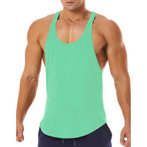 <b>Men's</b> <b>Stringer</b> Tank Tops Y Back Bodybuilding Gym <b>Vest</b> Custom Muscle Fit Sleeveless Tops - Product Image 3